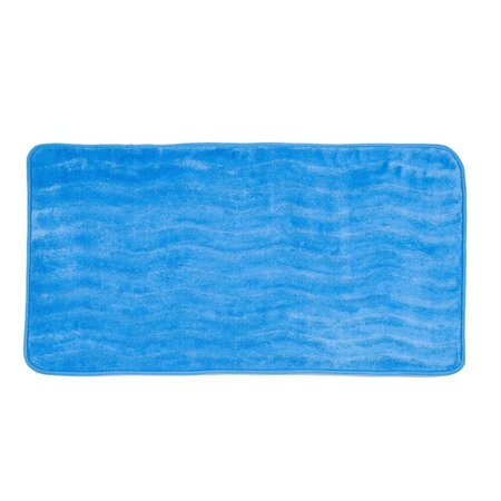 BEDFORD HOME Microfiber Memory Foam Bath Mat Blue 67A-26624
